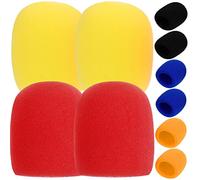 Toddmomy 10 Pièces étui pour micro protecteurs décran de protecteurs déponge de soufflage accessoires couverture d'éponge de micro pare-brise pour micro portable microphone Anneau de patin