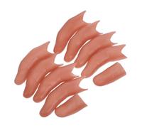 Toddmomy 10 Pièces Faux Doigt Réaliste Vinyle Manchons Ongle Disparition pour Effets Spéciaux Décor Halloween Accessoires et Films Couverture Pouce pour Illusions et Farces