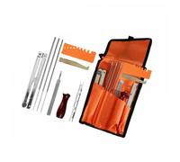 Toddmomy 10 pièces Kit Affûtage Portable Tronçonneuse Affûteur Chaîne Métal Dur Résistance à Usure Poignée Bois Ergonomique Outil pour Affûtage Professionnel et Personnel