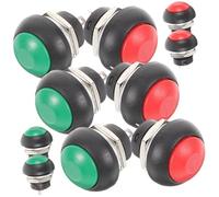 Toddmomy 10 pièces Kit Boutons Carillon Porte Étanches Auto-réarmables Rouge et Vert Accessoires Remplacement Faciles à Installer pour Sonnette Filaire