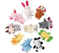 Toddmomy 10 Pièces Magac de Pointe à Doigt Animal boisé marionnettes à Doigts pour Enfants marionnettes à Doigts Miniatures marionnettes Contes Marionnette à Doigt en Tissu
