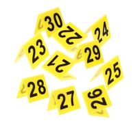 Toddmomy 10 pièces Marqueurs de Scène de Crime Triangulaires Lot de Numéros Panneaux de Table Robustes pour Décorations et Jeux à Thème