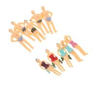 Toddmomy 10 pièces Miniatures Personnages Plage Maquettes Colorées Décor Vacances Micro Paysage