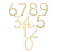 Toddmomy 10 pièces Plaque Numéro Maison Acrylique Autocollant Résistant Extérieur pour Boîte Aux Lettres Portes Appartements Bureaux Décoration Simple et Visible