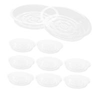 Toddmomy 10 Pièces Transparent Plastic Plant Saucers Round Drip Trays for Indoor and Outdoor Potted Plants Flower Pot Holders