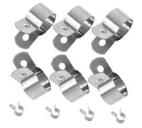 Toddmomy 10 pièces U Brackets Acier Inoxydable Clamps pour Fixation Tube Tuyau Câble Collier Serrage Métallique Résistant avec Vis pour Installation Facile et Usage