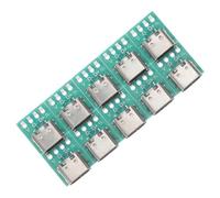 Toddmomy 10 pièces USB C Type-c Board Female Connector DIY Serial PCB Converter Board for Stable Data Transmission Compatible with Multiple Devices