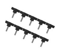 Toddmomy 10 Pièces Vis Moletée en Acier Inoxydable M5x25mm avec Bouton de Serrage Manuel Noir en Plastique Forme Z Poignée Réglable pour Tables et Chaises