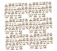 Toddmomy 100 Pièces Aide à l'enseignement des Copeaux De Bois D'alphabet Petites Découpes De Bois Artisanat du Bois Inachevé Coups De Bois Faits à La Main Découpe De Bois Non Finie en Bois