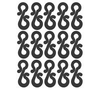 Toddmomy 100 Pièces Crochet de Gouttière Extérieur en Plastique S | Mini Format Noir, Réutilisable et Résistant au Gel, pour Éclairage Extérieur et Guirlandes Suspendues
