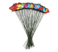 Toddmomy 100 Pièces Metal Butterfly Stakes for Garden and Flower Pot Decor Realistic for Wedding and Party Decoration
