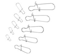 Toddmomy 100pièces Fermoir Pivotant Acier Inoxydable Clips Attache Rapide Émerillons pour Leurres Connecteur Pivotant pour Appâts Accessoires