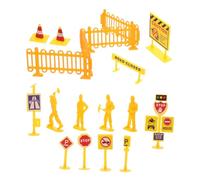 Toddmomy 108 pièces Jeu de Signalisation Routière pour Garçon Fille Miniatures Éducatives de avec Panneaux et Barrières Kit Portable pour Apprentissage des Règles de Sécurité et Simulation
