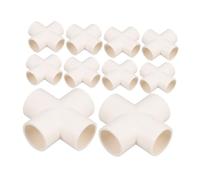 Toddmomy 10Pcs Connecteurs PVC pour Tuyaux d'eau Raccords de Plomberie Joint Étanche Installation Facile Adaptés à L'Irrigation et à