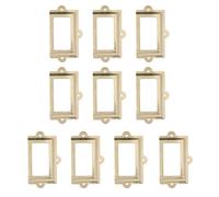 Toddmomy 10pièces Cadres Étiquettes Tiroir Fer Doré Porte-étiquette pour Pharmacie et Commode Supports Étiquettes Robustes et Faciles à Assembler Accessoires Organisation Maison