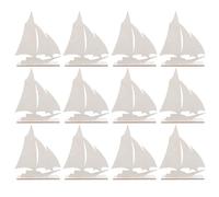 Toddmomy 12 découpes en bois en forme de voilier, à réaliser soi-même, décorations de bateau vierges en bois brut pour une fête sur le thème de l'océan et