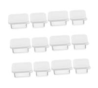 Toddmomy 12 Ensembles Miniature Kitchen Accessories Transparent Snack Box Containers with Scoops for Dollhouse Mini Food Model Kit Creative Role Play Storage