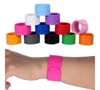 Toddmomy 12 Pièces Bracelets Claque Colorés Silicone Souple pour Fêtes et Événements Bracelets Populaires Confortables et Unisexes pour Cadeaux Anniversaire et Accessoires Festival