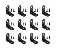 Toddmomy 12 Pièces Équerre d'angle Noire 90 Degrés, Acier Inoxydable | Support en L, 24 Vis Incluses, Format Droit, Usage la Cuisine et Jardin