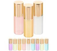 Toddmomy 12 Pièces Flacon Roll-on Bouteille Vide 5ml et Étanche en Verre Rechargeable Bouchon Démontable Sous-emballage Pratique pour Huiles Essentielles et Voyage