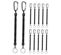 Toddmomy 12 Pièces Lanière de Élastique avec Mousqueton Cordon Rétractable Antichute pour à Corde de Retenue pour Navigation Extérieure