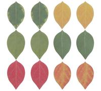 Toddmomy 12 Pièces Notes Mémo Adhésives de Feuille, 12 Blocs, Papier | Organisation par Couleur, Repérage Visuel Rapide, pour Bureau et Étude, Design Botanique Créatif