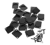 Toddmomy 12 Pièces Plaques de Montage Rack Métal D-série Plaques Vierges avec Vis et Écrous Compatibles Connecteurs Châssis et Xlr Adaptées pour Usage Scène et Studio