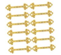 Toddmomy 12 Pièces Poignées De Tiroir Vintage Dorées Pour Boîtes à Bijoux Petites Poignées Décoratives Métalliques De Meuble Diy