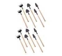 Toddmomy 12 Pièces Set de Outils de Jardinage Miniature Kit Complet avec Pelle Râteau et Transplantoir pour Plantes Pot pour Intérieur et Extérieur
