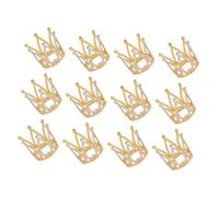 Toddmomy 12pièces Couronne De Princesse Mini pour Décoration Gâteau Anniversaire Bouquet De Fleurs Accessoires De Fête pour Fille