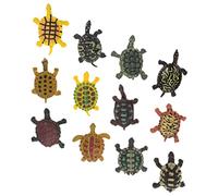 Toddmomy 12pièces Mini Tortues Décoratives Plastique Statues De Tortue pour Jardin Et Patio Ornements De Jardin Sculptures Animaux