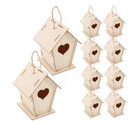 Toddmomy 12pièces Nichoir Suspendu pour Garçon Fille Kit De Bricolage Inachevé Décorations De Jardin Extérieur Projet DIY Manuel