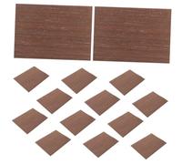 Toddmomy 15 Pièces Feuille de Planche de Diorama en Bois, Revêtement de Sol de Table à Sable, 15 Feuilles, Couleur Café, pour Maquettes D’Architecture et Maison de Poupée, Décoration DIY