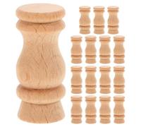 Toddmomy 16 mini fuseaux décoratifs en bois, pièces de menuiserie tournée pour la réparation de meubles, la fabrication de maisons de poupées, le travail du bois décoratif et les projets de