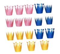 Toddmomy 18 Pcs Couronnes pour Chapeaux de Fête Prince et Princesse Rose