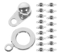 Toddmomy 18 Pcs Fermoir à Pression Rotatif, Fermoir à Bille et Douille en Acier Inoxydable Argenté, pour Bijoux et Bracelet, Fabrication de Bijoux Diy, Résiste la Déformation