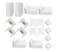 Toddmomy 18 Pcs Pièces pour Stores Vénitiens Blancs en Abs Supports Muraux en Acier Inoxydable, Compatible Large, Installation DIY Facile pour Accessoires de Réparation de Fenêtres