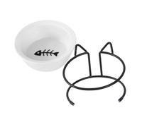 Toddmomy 1ensemble Bol De Nourriture Élevé pour Chat avec du Cou Gamelle Antidérapante Design Stable Et Élégant pour Confort Optimal Meilleure Digestion des Animaux De Compagnie