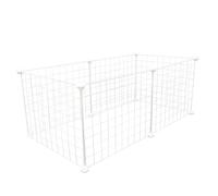 Toddmomy 1ensemble Cage pour Animaux Multifonctionnelle Métal Assemblage Facile Adaptée Aux Chiens Chats Et Petits Animaux sans Porte Couleur Blanche