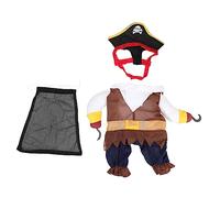 Toddmomy 1ensemble Costume De Pirate pour Chien Vêtements Cosplay pour Animaux De Compagnie pour Halloween Déguisement Unique pour Chiens Et Chats pour Fêtes Et Portraits Familiaux