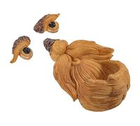 Toddmomy 1ensemble Décor De Jardin Forme De Visage Mangeoire à Oiseaux Lumineuse pour Extérieur Sculpture De Jardin Amusante Décoration Originale pour Oiseaux