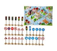 Toddmomy 1Ensemble Éducatif Bois de Panneaux Routiers pour Routière pour Apprentissage Portable pour Jeu Plein Air