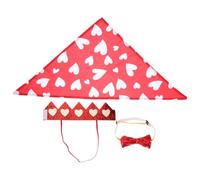 Toddmomy 1ensemble Headband and Bowtie Set for Valentine's Day Adorable Pet Accessories with Scarf for Dogs