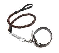 Toddmomy 1ensemble Laisse Cuir Tressé pour Chiens De Moyenne à Corde De Contrôle pour Animaux De Compagnie Confort Ergonomique Liberté De Mouvement Idéale pour Promenades Extérieur