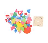 Toddmomy 1Ensemble Set de Jouets Éducatifs Bois pour Garçon Fille Plateaux de Cognition et Apprentissage des Fractions Mathématiques Ludiques pour Garçons et Filles Éveil Précoce
