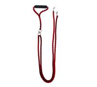 Toddmomy 1pièce Laisse Corde Tressée pour Chien Double Tête pour Extérieur Et Entraînement Noir Rouge