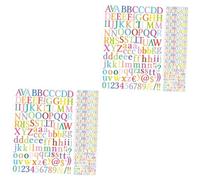 Toddmomy 2 Ensembles Autocollants Numérotés Lettres Autocollantes Autocollants Pour Scrapbooking Lettres Autocollantes Pour Travaux Manuels Étiquettes Alphabet Petits 10 feuilles*2