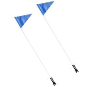 Toddmomy 2 Ensembles Drapeau de Vélo Réfléchissant de Drapeaux de Sécurité Ajustables pour Vélo avec Mât de Accessoire Pratique et Décoratif pour Cyclisme Remorques et Scooters