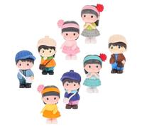 Toddmomy 2 Ensembles Figurines Micro Garçons Filles Décorations Colorées Pour Cake 8 Pièces * 2