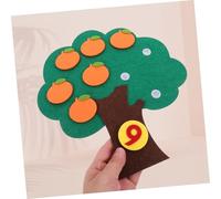 Toddmomy 2 Ensembles Jouets Éducatifs Feutre pour Maternelle Arbre à Oranges Amovible pour Apprentissage des Maths Jeux de Manipulation Numérique et Comptage Créatif pour Garçon Fille